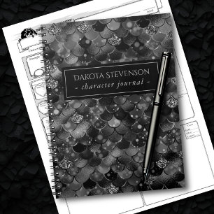 Carnet Sirène gothique Dark Goth mais Girl Black Scale