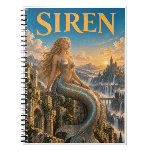 Carnet Sirène, Monstre de Fantasy Gothique (Devant)