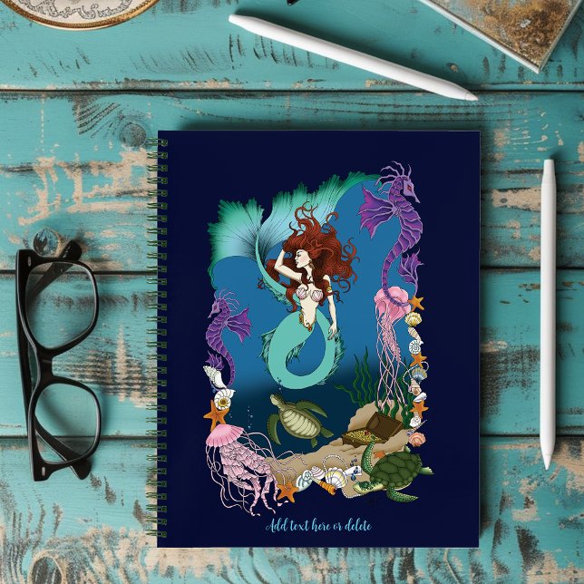 Carnet Sirène Mystique Océan Fantastique Vie Bleue de la  (Créateur téléchargé)
