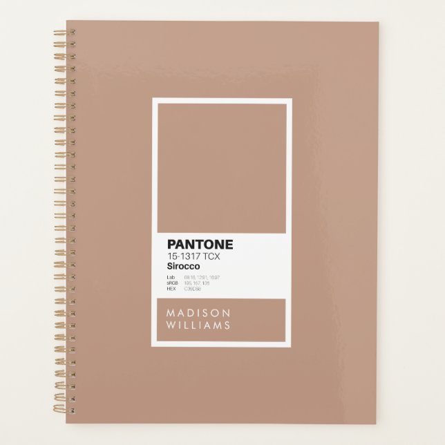 Carnet Sirocco personnalisé | Beige chaleureux per (Devant)