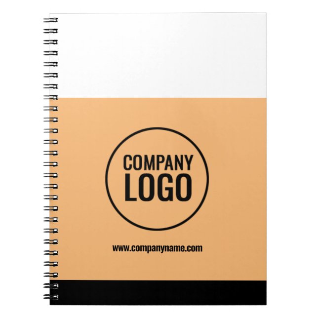 Carnet Site Web Moderne de Logo d'Entreprise Noir et Blan (Devant)