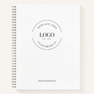 Carnet Site Web personnalisé avec grand logo simple et ma