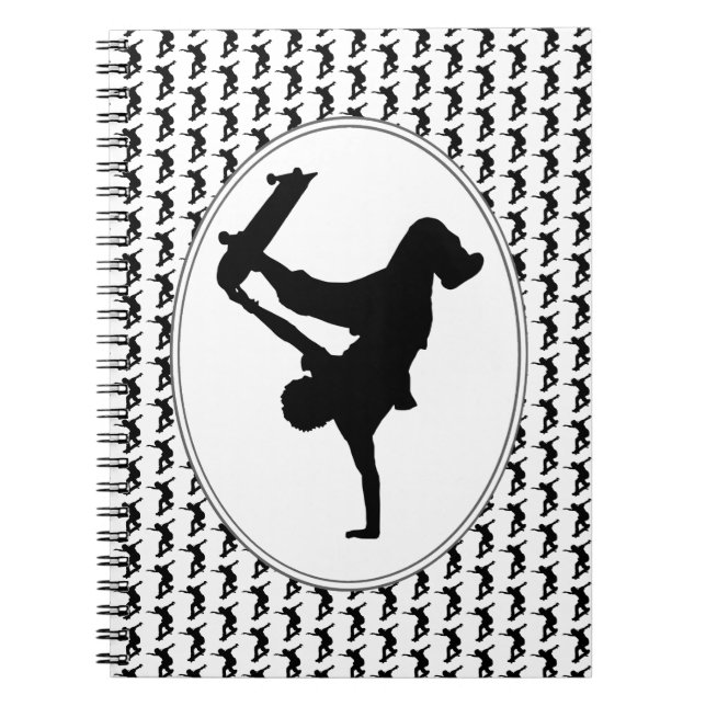 Carnet Skateboard Skateboard Skateboard Silhouette (Devant)