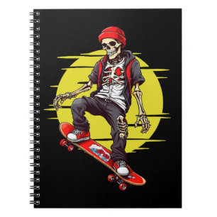 Carnet Skateboard Skeleton