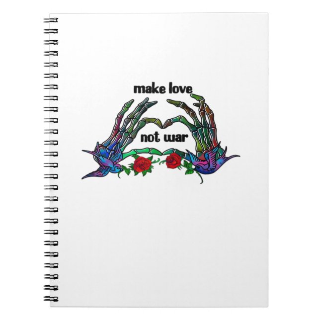 Carnet Skeleton conception de coeur main (Devant)