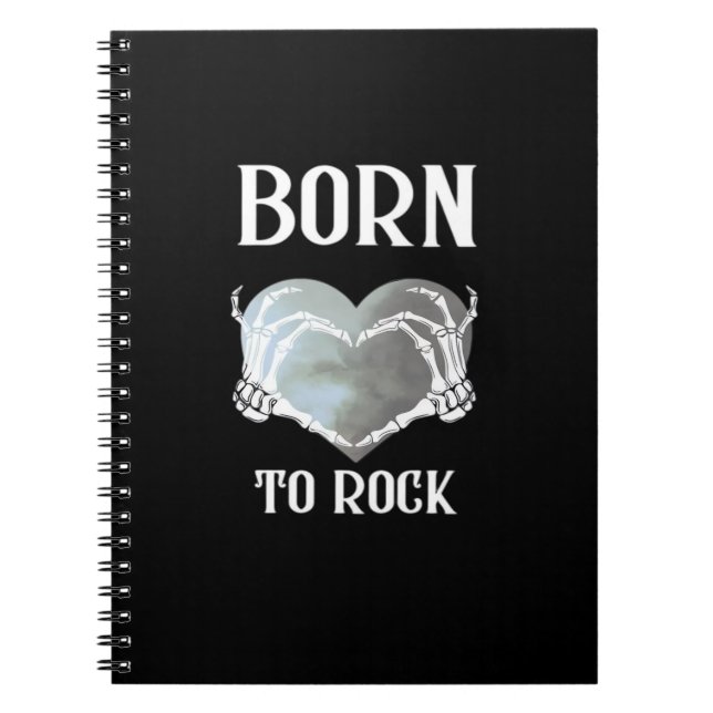 Carnet Skeleton Mains Grey Heart Graphic Pour Classique (Devant)