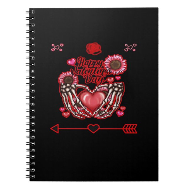 Carnet Skeleton Mains Valentines Classic de la journée (Devant)