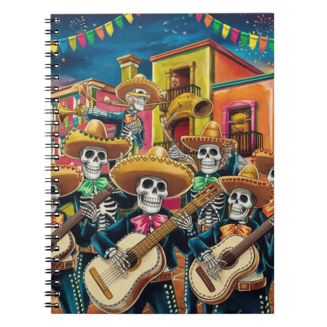 Carnet Skeleton Mariachi Band Día de Los muertos (Devant)