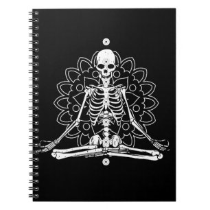 Carnet Skeleton Yoga Méditer cadeau d'Halloween pour Yoga