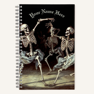 Carnet Skeletons de danse de la mort noire Halloween