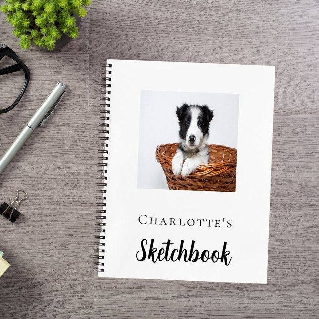 Carnet Sketbook personnalisé chien photo (Créateur téléchargé)