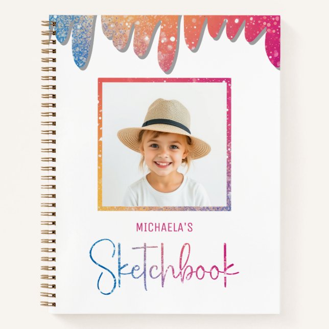 Carnet Sketbook Photo Enfants Typographie (Devant)