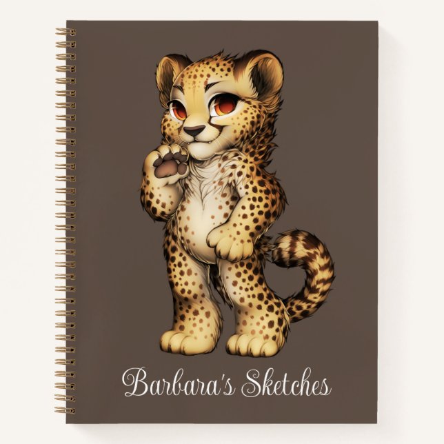 Carnet Sketch personnel pour enfants Cheetah (Devant)