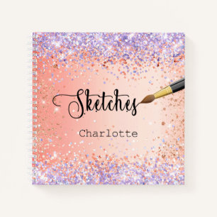 Carnet Sketchbook orange rose or lavande