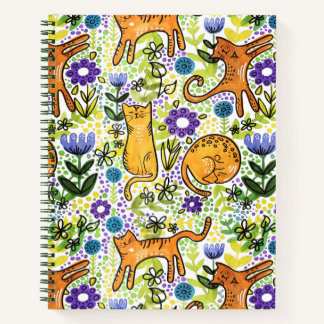 Carnet Sketchpad Garden Cats