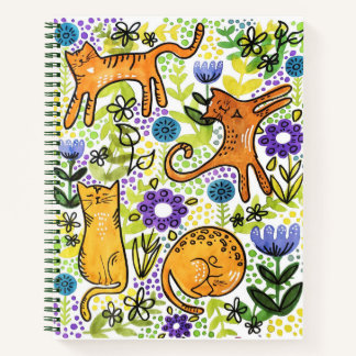 Carnet Sketchpad Garden Cats
