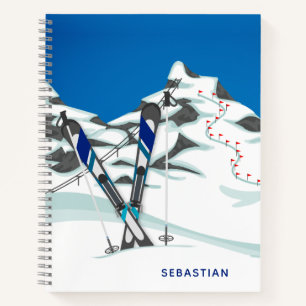 Carnet Ski moderne Ski d'hiver pistes de ski personnalisé