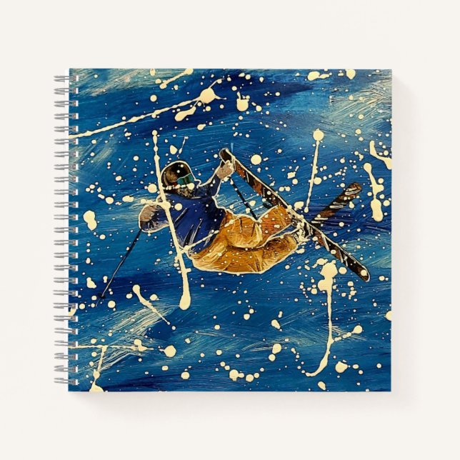 Carnet Ski saut splatter art (Devant)