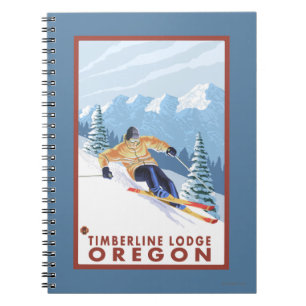 Carnet Skieur de neige de Downhhill - loge de Timberline,