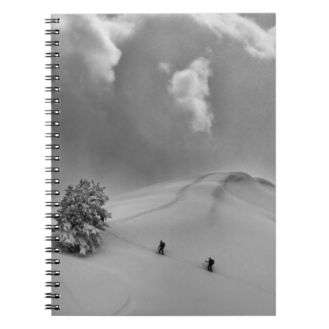 Carnet Skieurs de randonnée dans la poudreuse (Devant)