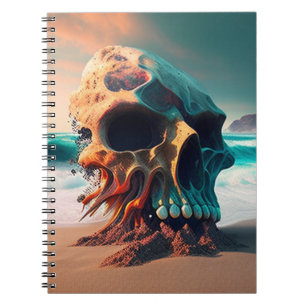 Carnet Skull on the beach