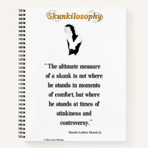 Carnet Skunkilosophy : mesure ultime d'une peau