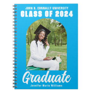 Carnet Sky Blue Graduate Photo Moderne Arch Graduate