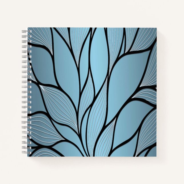 Carnet Sky Blue Hues Creative Leave Motif (Devant)