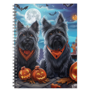 Carnet Skye Terrier Halloween Éffrayant