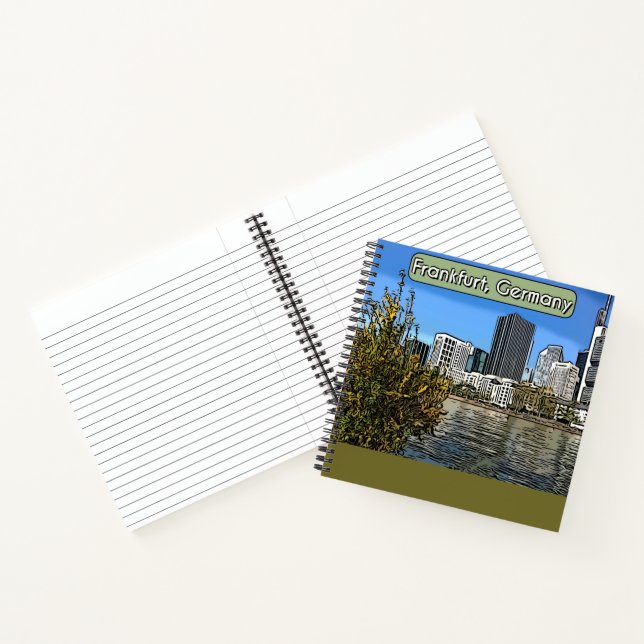 Carnet Skyline de printemps de Francfort, Allemagne (Intérieur)