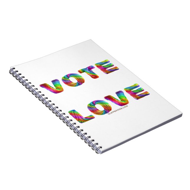Carnet SlipperyJoe vote amour égalité fourrure de couleur (Côté Droit)