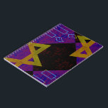 Carnet SlipperyJoe's Happy Hanoukka Star de David menorah<br><div class="desc">SlipperyJoe's Happy Hanoukka Star of David menorah Dreidel Célébration artistique bougies Hébreu juif Chanoukah cadeaux décorations judaïsme religion culture pratiques religieuses traditions géométrie symbolique design profondeur contraste ordre symétrie</div>