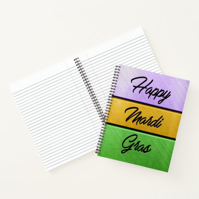 Carnet SlipperyJoe's Happy Mardi Gras violet or vert b (Intérieur)