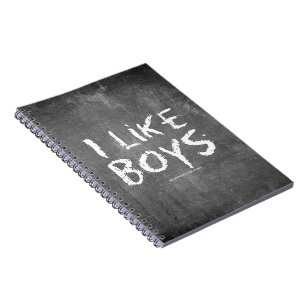 Carnet SlipperyJoe's I Like Boys dirty Chalkboard writing