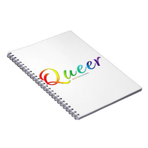 Carnet SlipperyJoe's queer orgueil couleurs mot symbole f