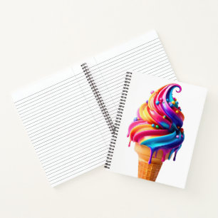 Carnet SlipperyJoe's vibrante crème glacée cone classique