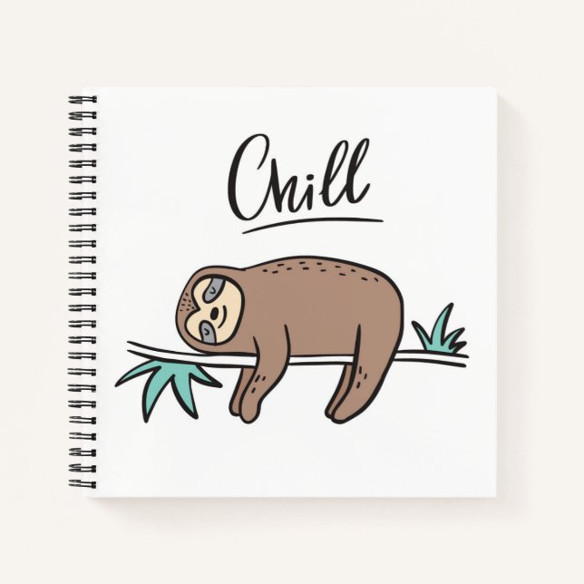 Carnet Sloth dit "Chill" (Devant)