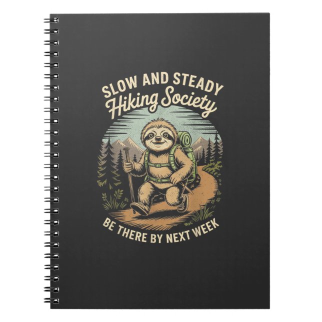 Carnet Slow and Steady Hiking Society Funny Sloth Hike Lo (Devant)