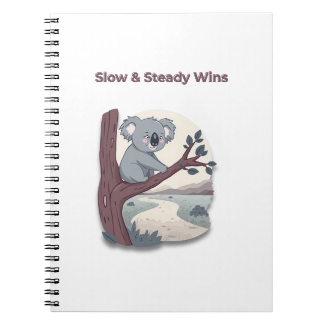 Carnet **"Slow & Steady Wins – Motivational Cute Koala "* (Devant)