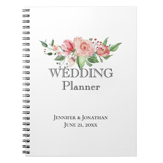 Carnet Smell the Roses, Floral Swag Wedding Planner (Devant)