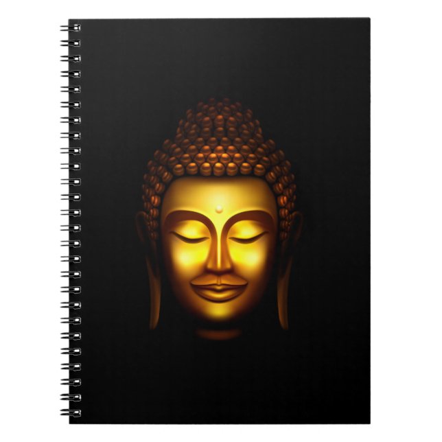 Carnet Smiling Lord Buddha Gold and Black (Devant)