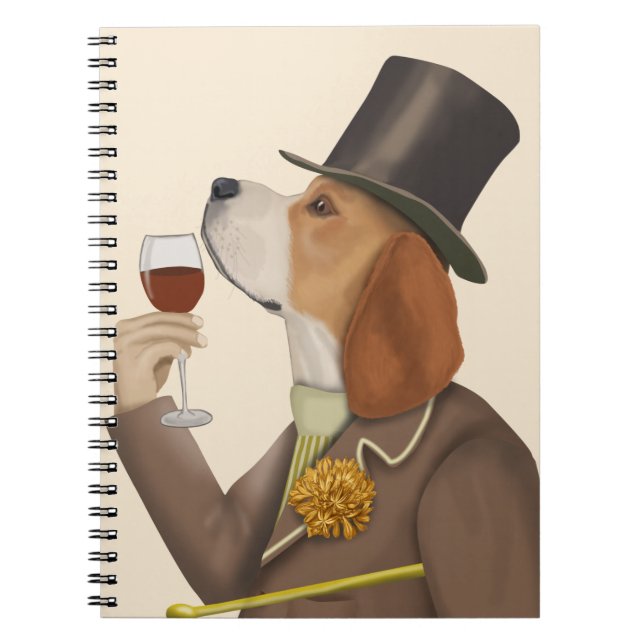 Carnet Snob de vin beagle (Devant)