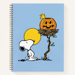 Carnet Snoopy & Bois Nid Avec Jack O'Lantern