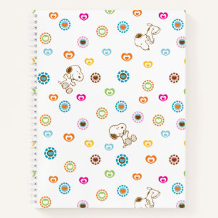 Carnet Snoopy Colorful Hearts Motif