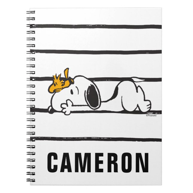 Carnet Snoopy & Woodstock | Ajouter Votre Nom (Devant)