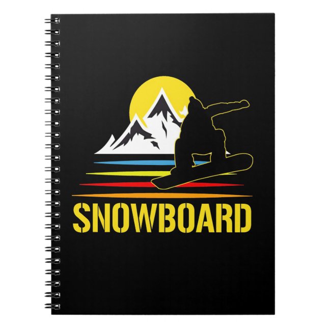 Carnet Snowboard Retro Vintage (Devant)