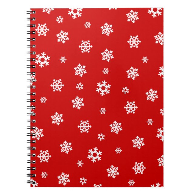 Carnet Snowflakes (blanc) [Motif de Noël] (Devant)
