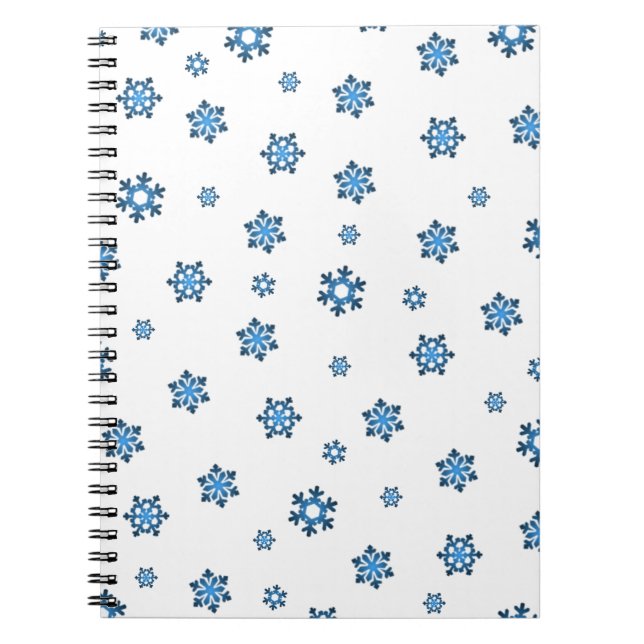 Carnet Snowflakes (bleu et noir) (Devant)