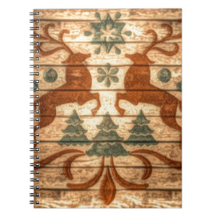 Carnet Snowflakes de rennes primitifs Noël nordique
