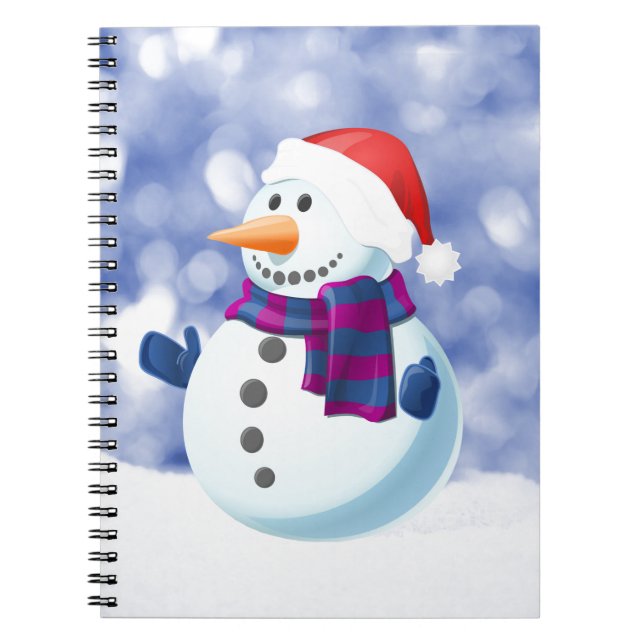 Carnet Snowman hiver Joyeux Noël neige (Devant)